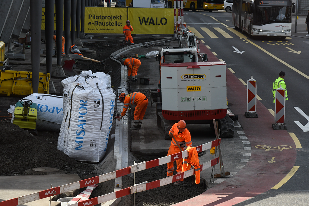 SUNCAR Pilotbaustelle in Luzern