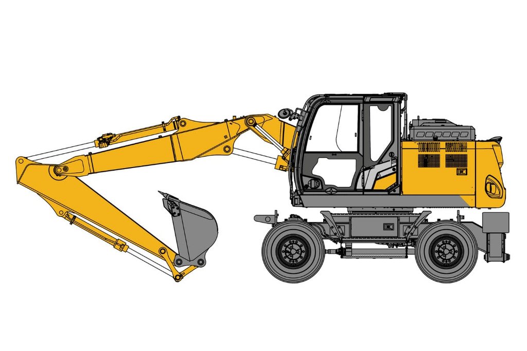 SUNCAR builds electric wheeled excavators 15t