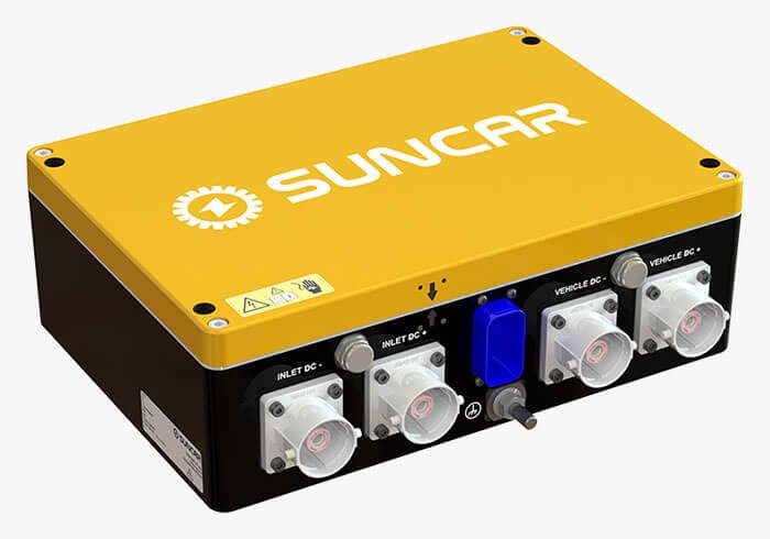 SUNCAR INTERFLOW500 DC fast charging interface with POWERLOK
