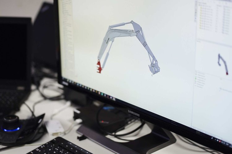 Mechanische Konstruktion von elektrischen Baumaschinen mithilfe CAD durch SUNCAR